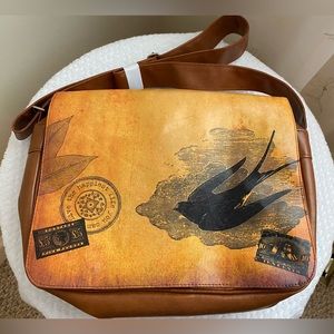 Messenger / Laptop Bag - Birds - Travel - Stamps / Postage